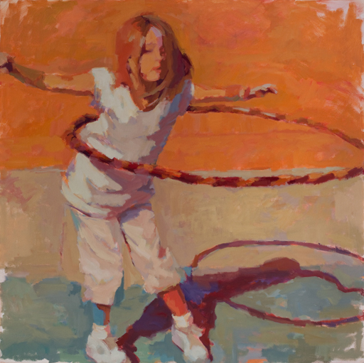 Susan Cook "Determination" oil on canvas, 48x48