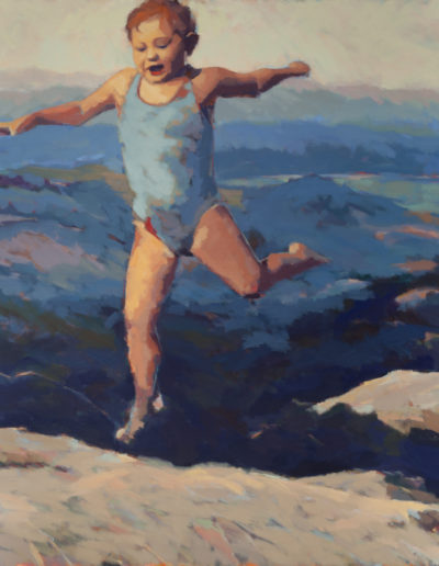 Susan Cook "Why Can't I Fly" oil on canvas, 48x52