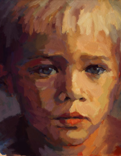 Susan Cook "Dustin" oil on canvas, 18x18