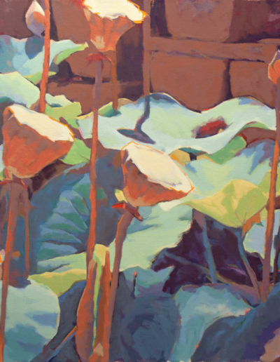 Susan Cook "Lotus 5" oil on canvas, 36x36