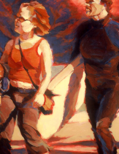 Susan Cook "Poise" oil on canvas, 48x48